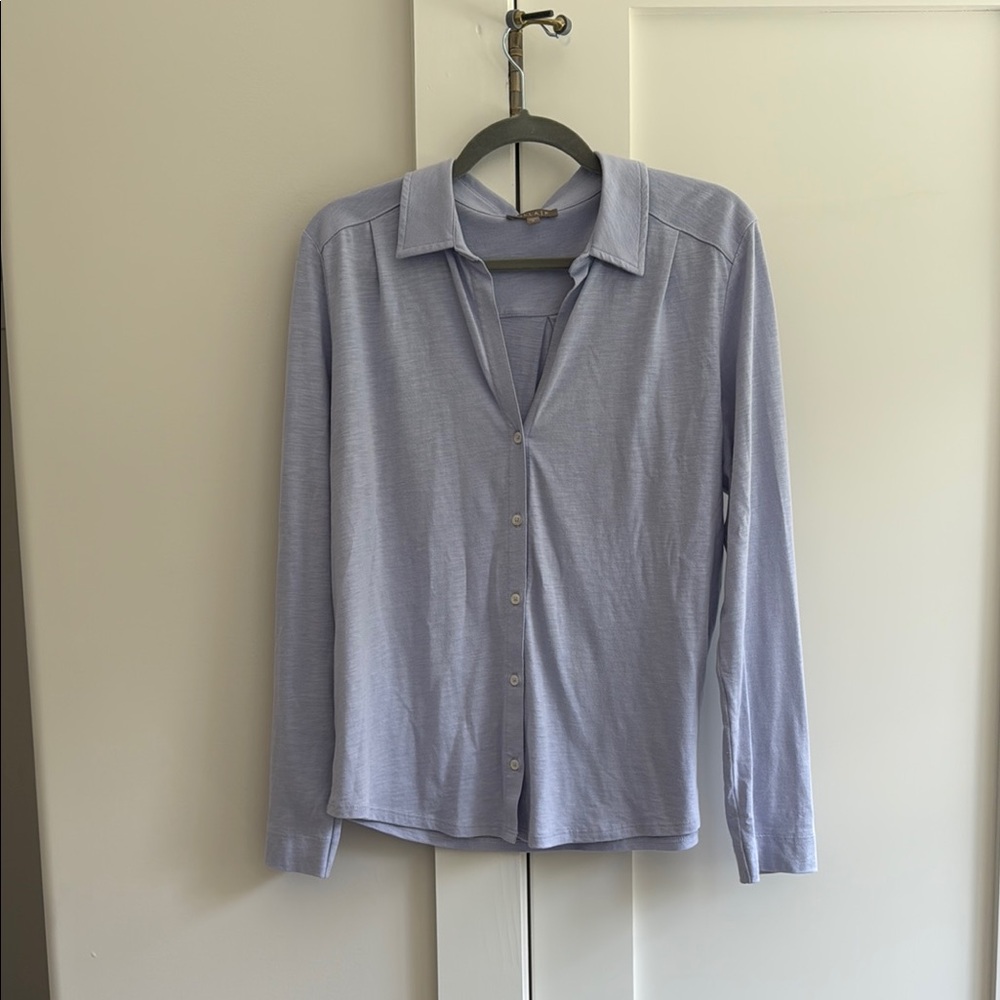 Lilla P Light Blue Button-Up Shirt